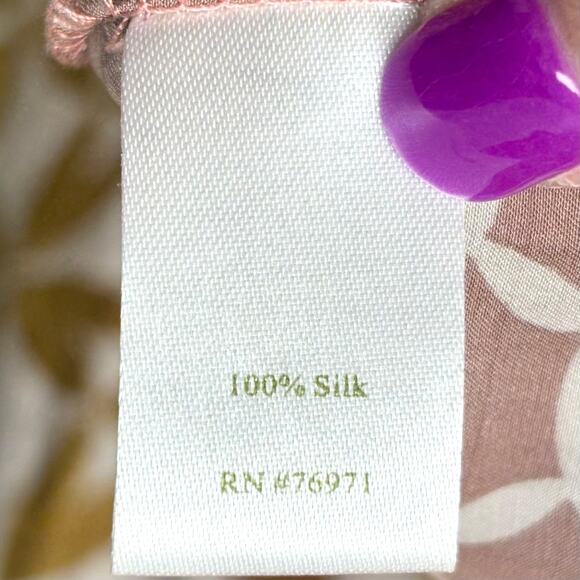 Garnet Hill Silk Dress, Boho Empire Waist, Patchwork Baby Doll Size L - Picture 7 of 7